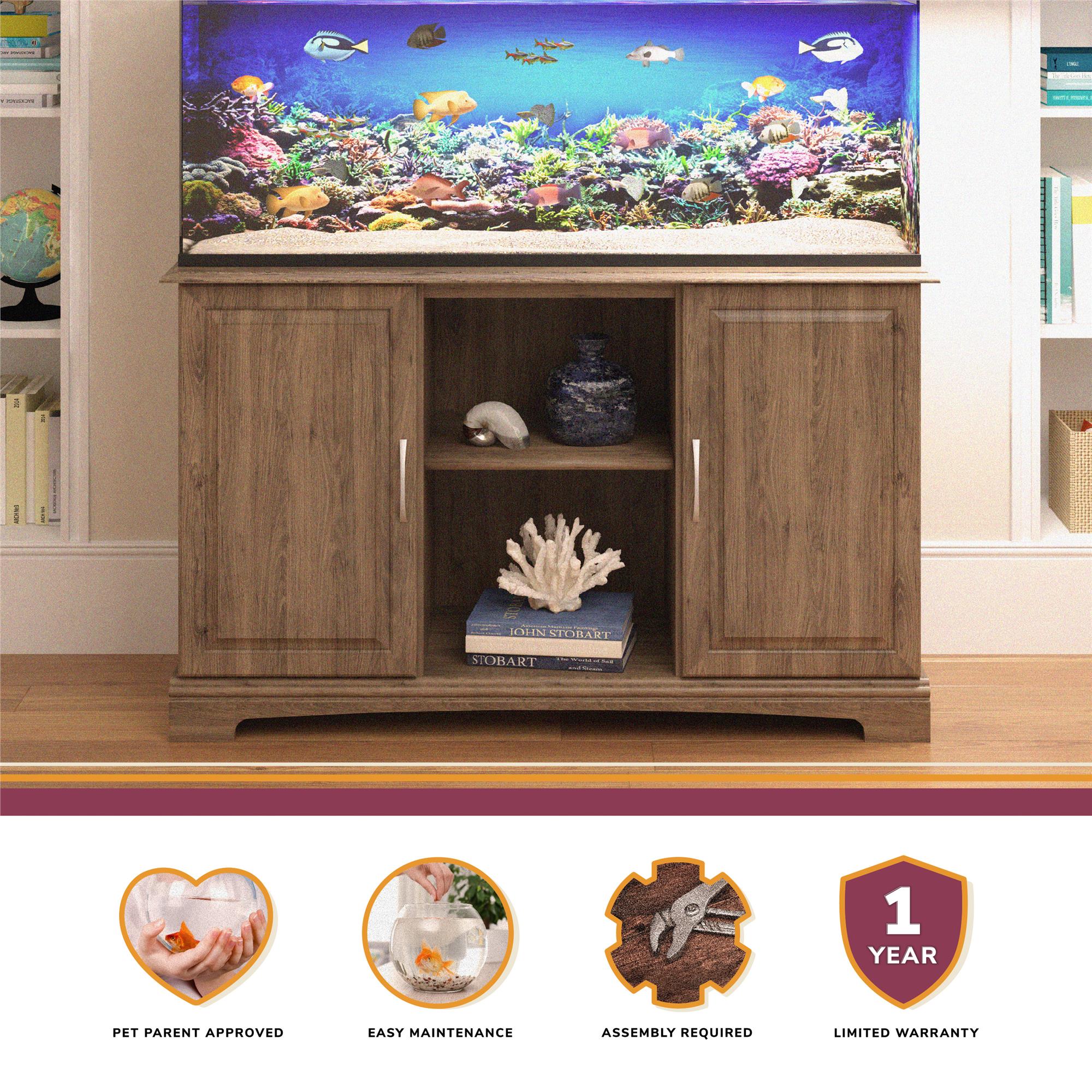 Ollie & Hutch Harbor 50 - 75 Gallon Aquarium or Terrarium Stand - Rustic Oak