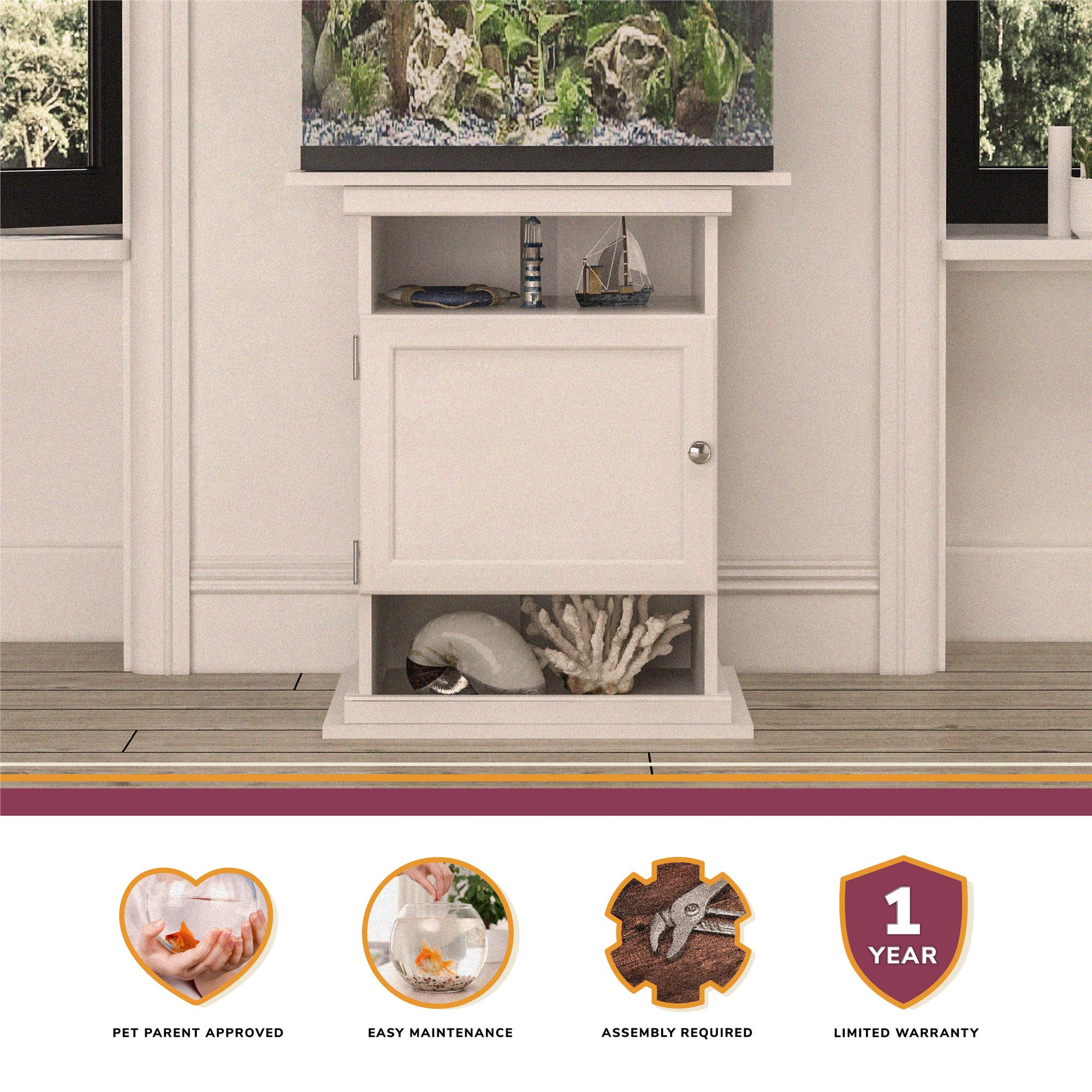 Ollie & Hutch Flipper™ 10/20 Gallon Aquarium or Terrarium Stand - Ivory Oak