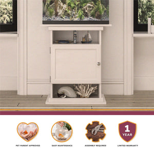 Ollie & Hutch Flipper™ 10/20 Gallon Aquarium or Terrarium Stand - Ivory Oak