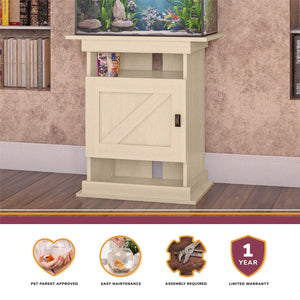 Ollie & Hutch Farmington 10-20 Aquarium or Terrarium Stand - Ivory Oak