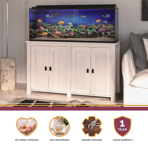 Ollie & Hutch Farmington 55 Gallon Aquarium or Terrarium Stand - Ivory Pine