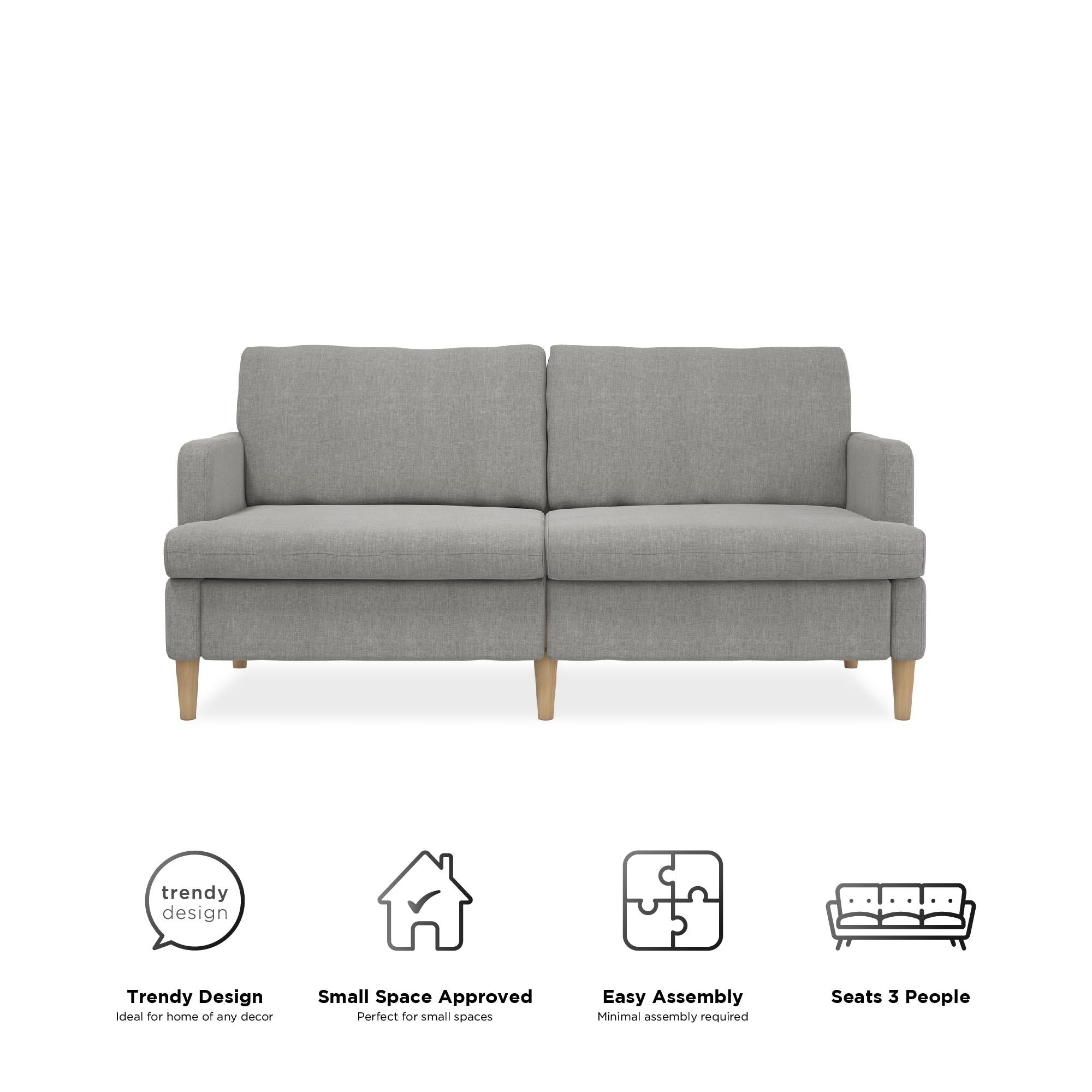 RealRooms Corah Pillowtop Sofa - Light Gray