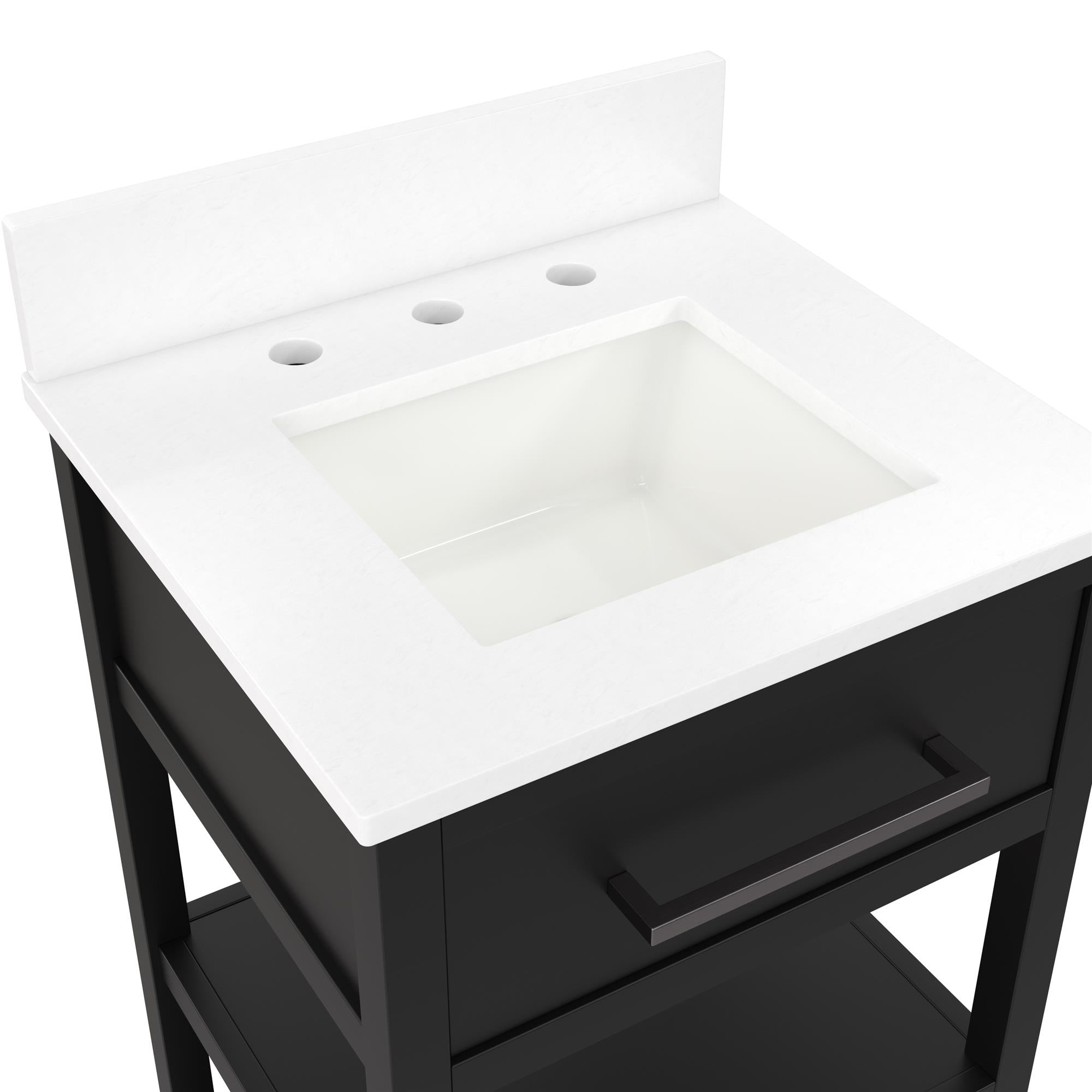 RealRooms Pisa 20" Bathroom Vanity - Black