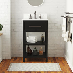 RealRooms Pisa 20" Bathroom Vanity - Black
