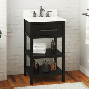 RealRooms Pisa 20" Bathroom Vanity - Black