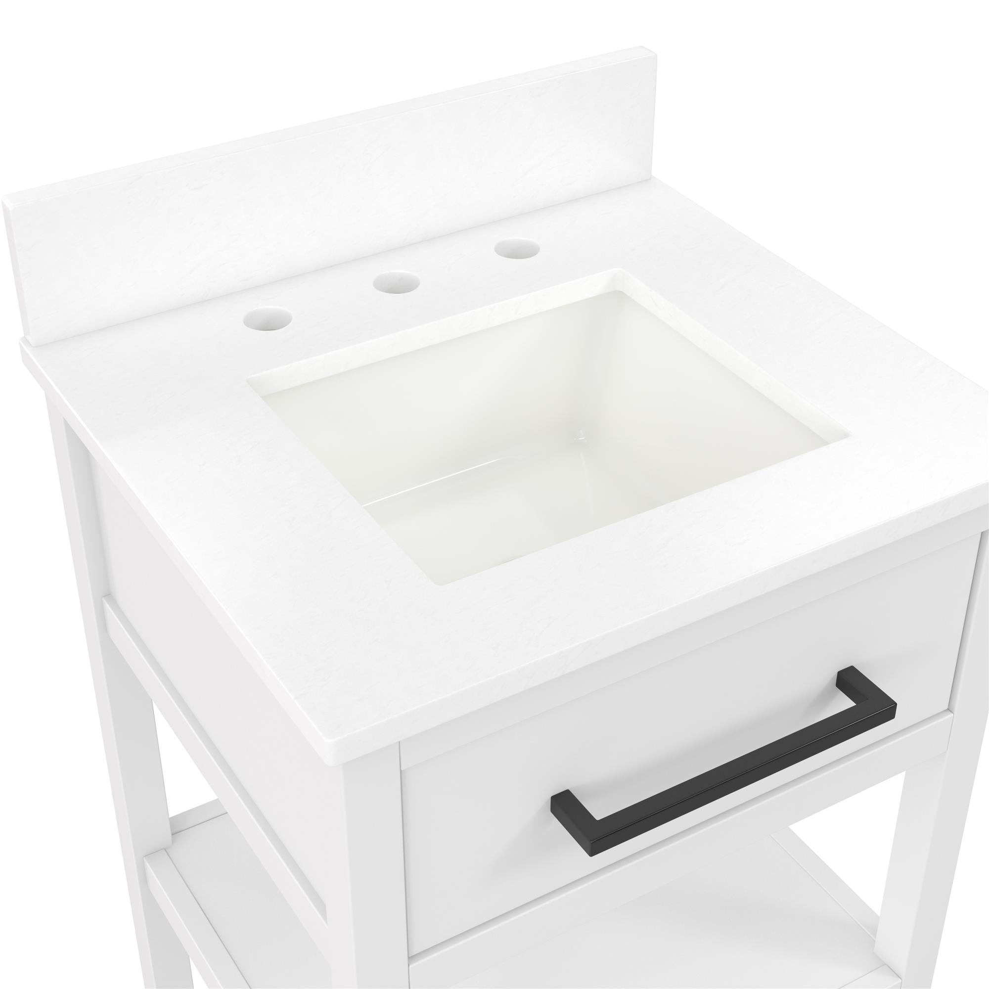 RealRooms Pisa 20" Bathroom Vanity - White