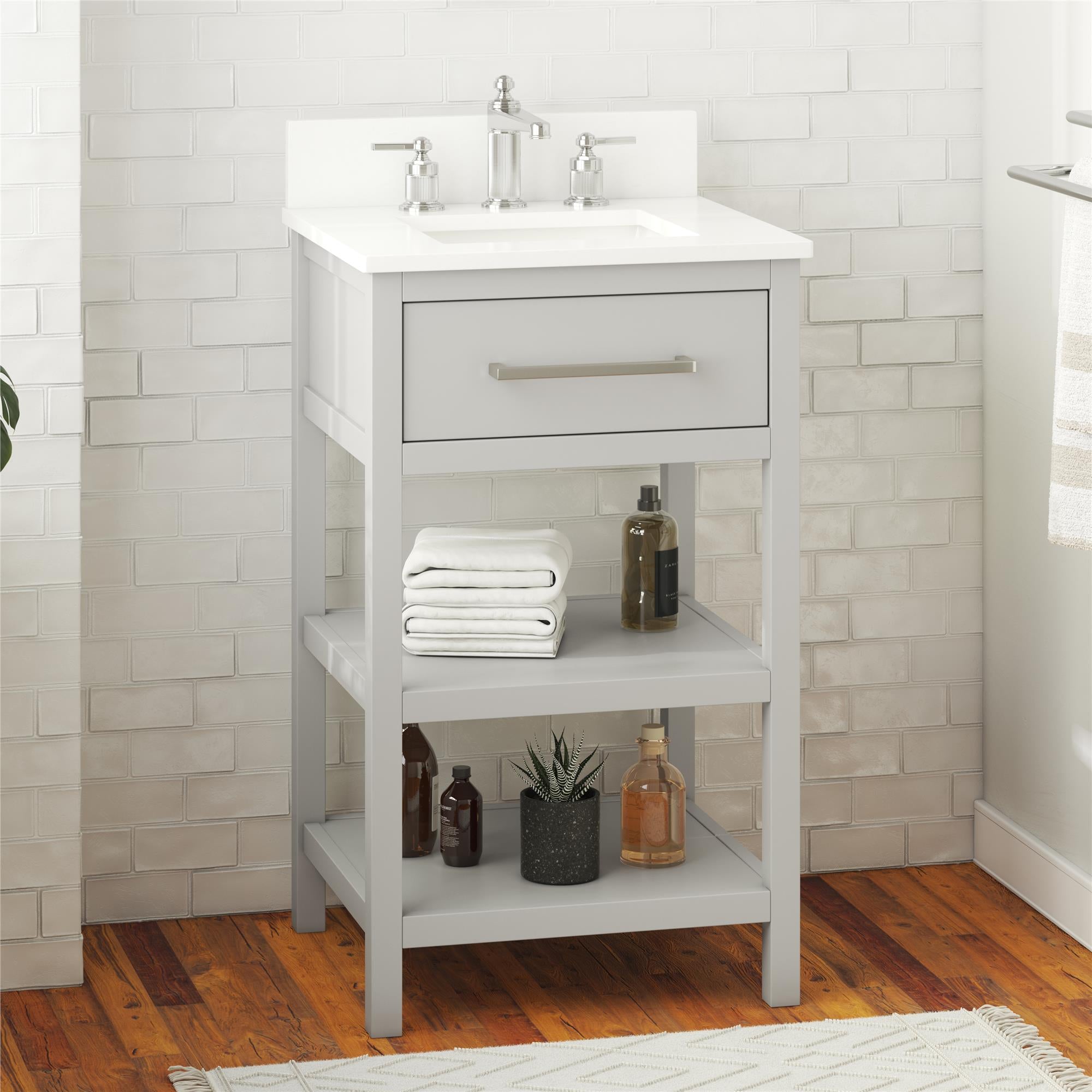 RealRooms Pisa 20" Bathroom Vanity - Gray