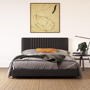 RealRooms Rio Upholstered Bed - Black - Full