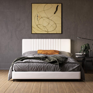 RealRooms Rio Upholstered Bed - White - Queen