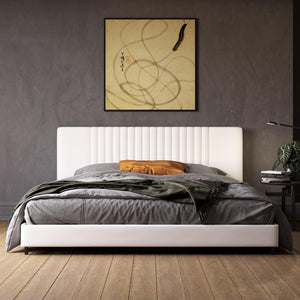 RealRooms Rio Upholstered Bed - White - King