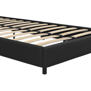 RealRooms Rio Upholstered Bed - Black - Twin