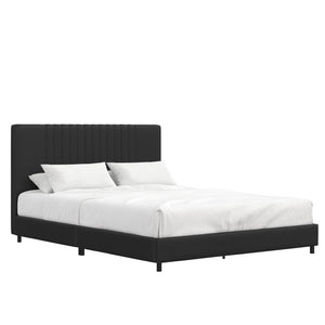 RealRooms Rio Upholstered Bed - Black - Full