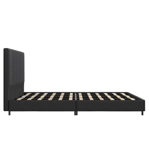 RealRooms Rio Upholstered Bed - Black - King
