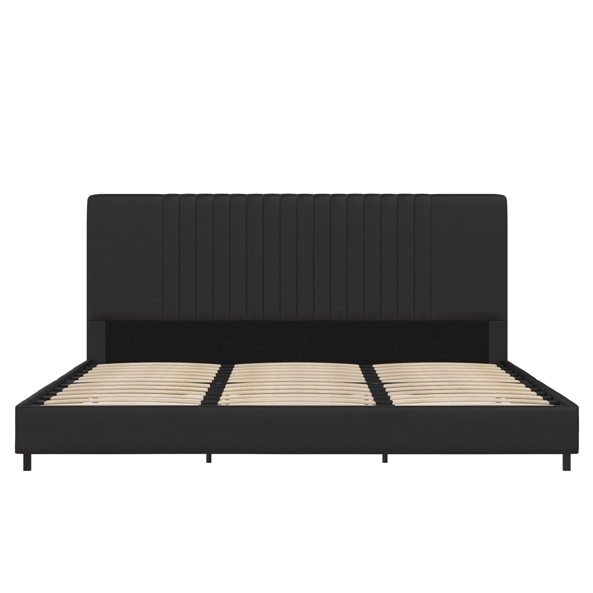 RealRooms Rio Upholstered Bed - Black - King