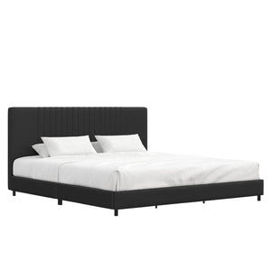 RealRooms Rio Upholstered Bed - Black - King