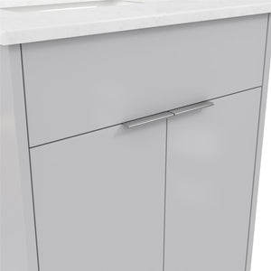 CosmoLiving Leona 24" Bathroom Vanity - Gray - 24"