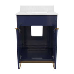 CosmoLiving Leona 24" Bathroom Vanity - Navy - 24"