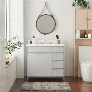 CosmoLiving Leona 36" Bathroom Vanity  - Gray - 36"