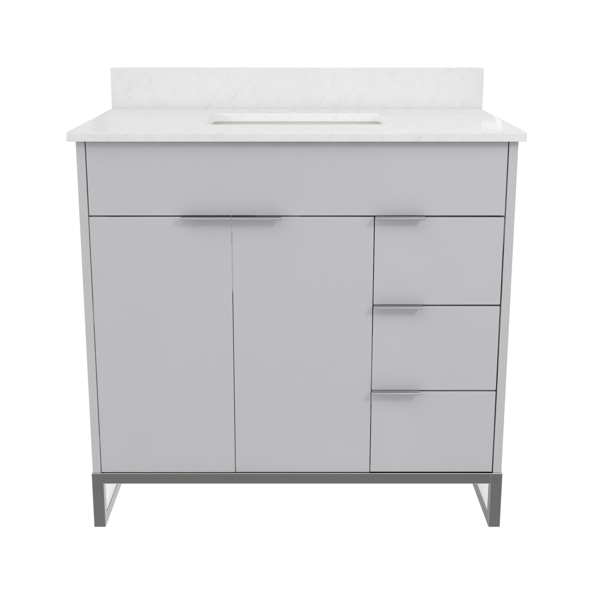 CosmoLiving Leona 36" Bathroom Vanity  - Gray - 36"