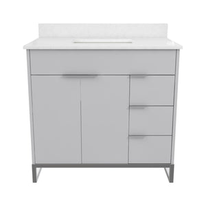 CosmoLiving Leona 36" Bathroom Vanity  - Gray - 36"