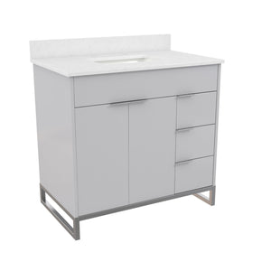 CosmoLiving Leona 36" Bathroom Vanity  - Gray - 36"