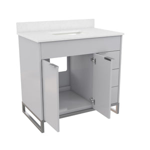 CosmoLiving Leona 36" Bathroom Vanity  - Gray - 36"