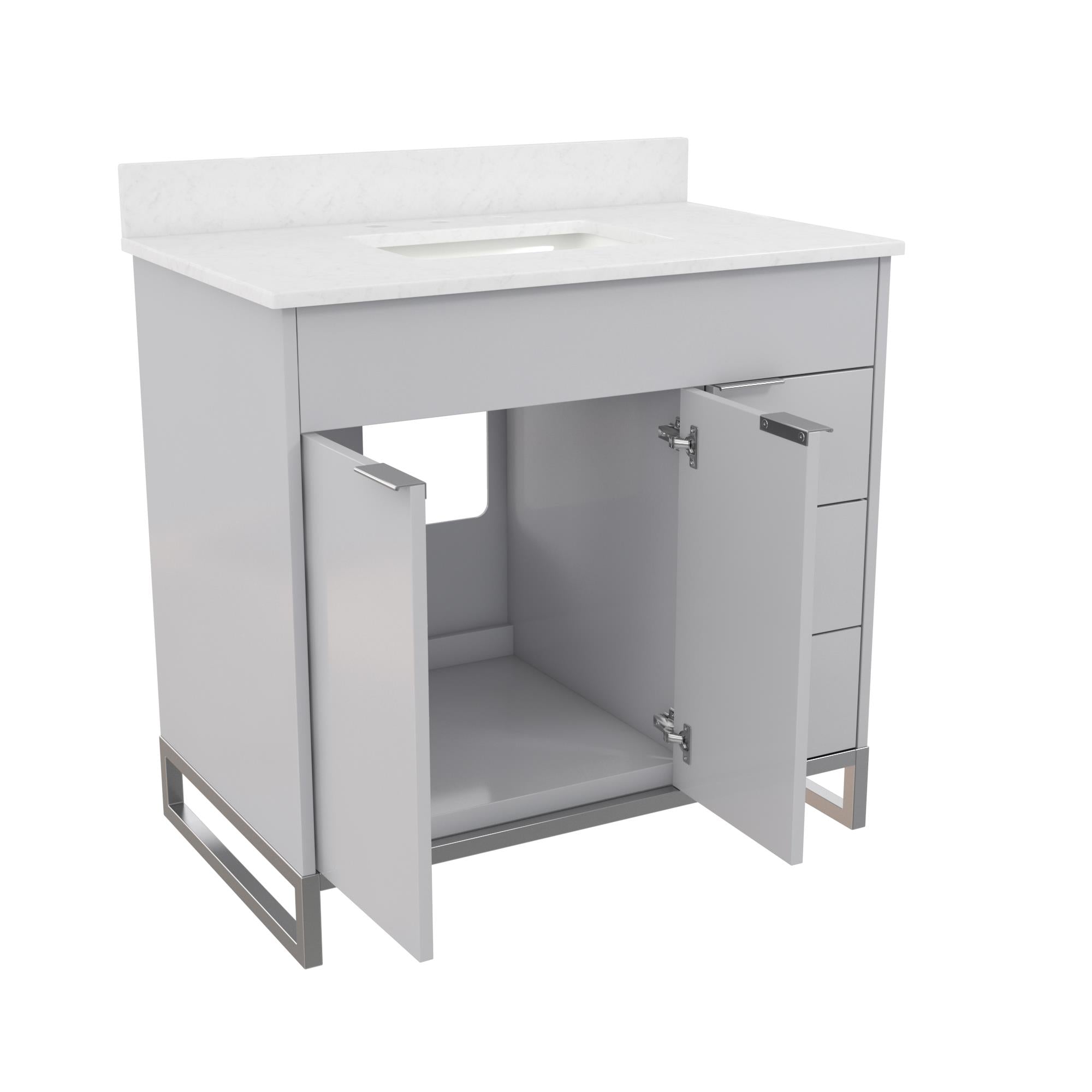 CosmoLiving Leona 36" Bathroom Vanity  - Gray - 36"