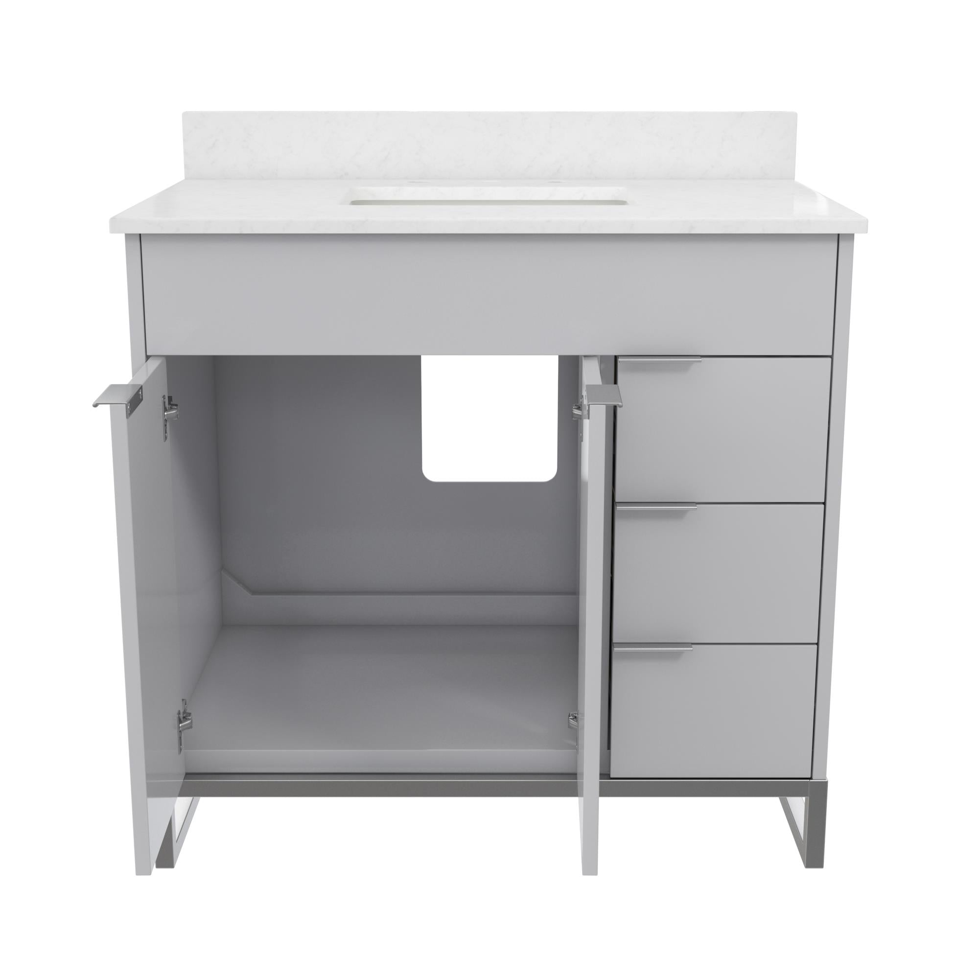 CosmoLiving Leona 36" Bathroom Vanity  - Gray - 36"