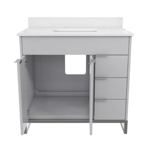 CosmoLiving Leona 36" Bathroom Vanity  - Gray - 36"