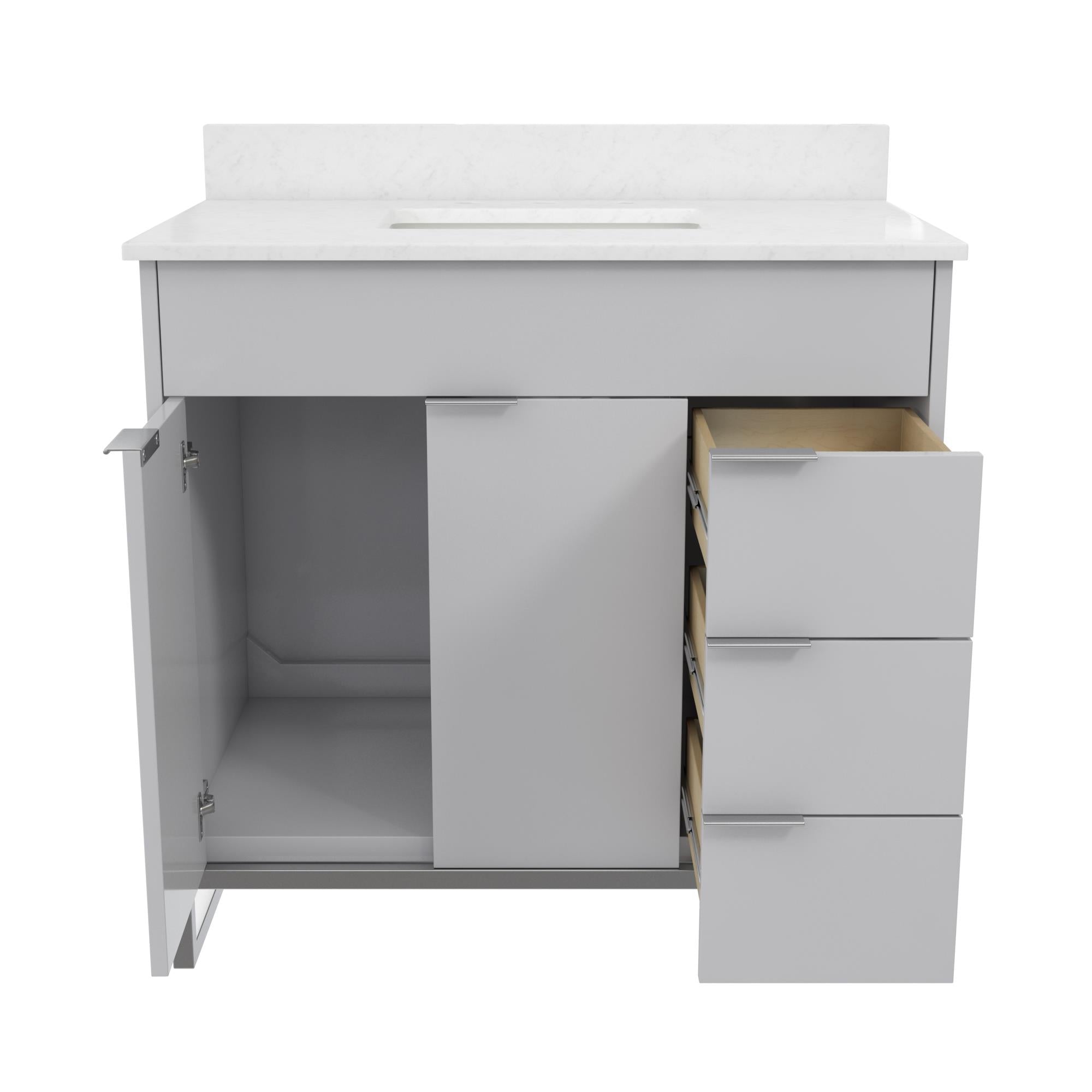 CosmoLiving Leona 36" Bathroom Vanity  - Gray - 36"