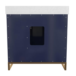 CosmoLiving Leona 36" Bathroom Vanity  - Navy - 36"