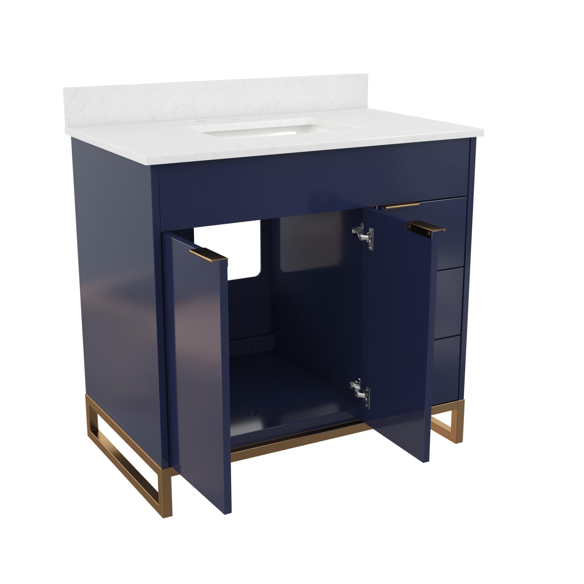 CosmoLiving Leona 36" Bathroom Vanity  - Navy - 36"