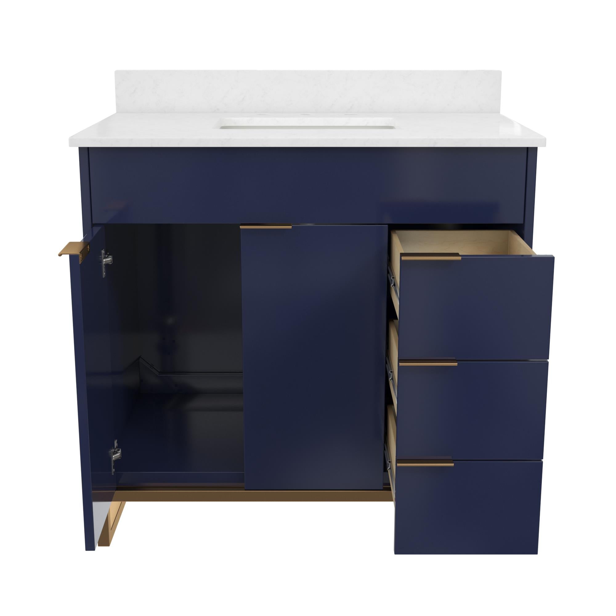 CosmoLiving Leona 36" Bathroom Vanity  - Navy - 36"