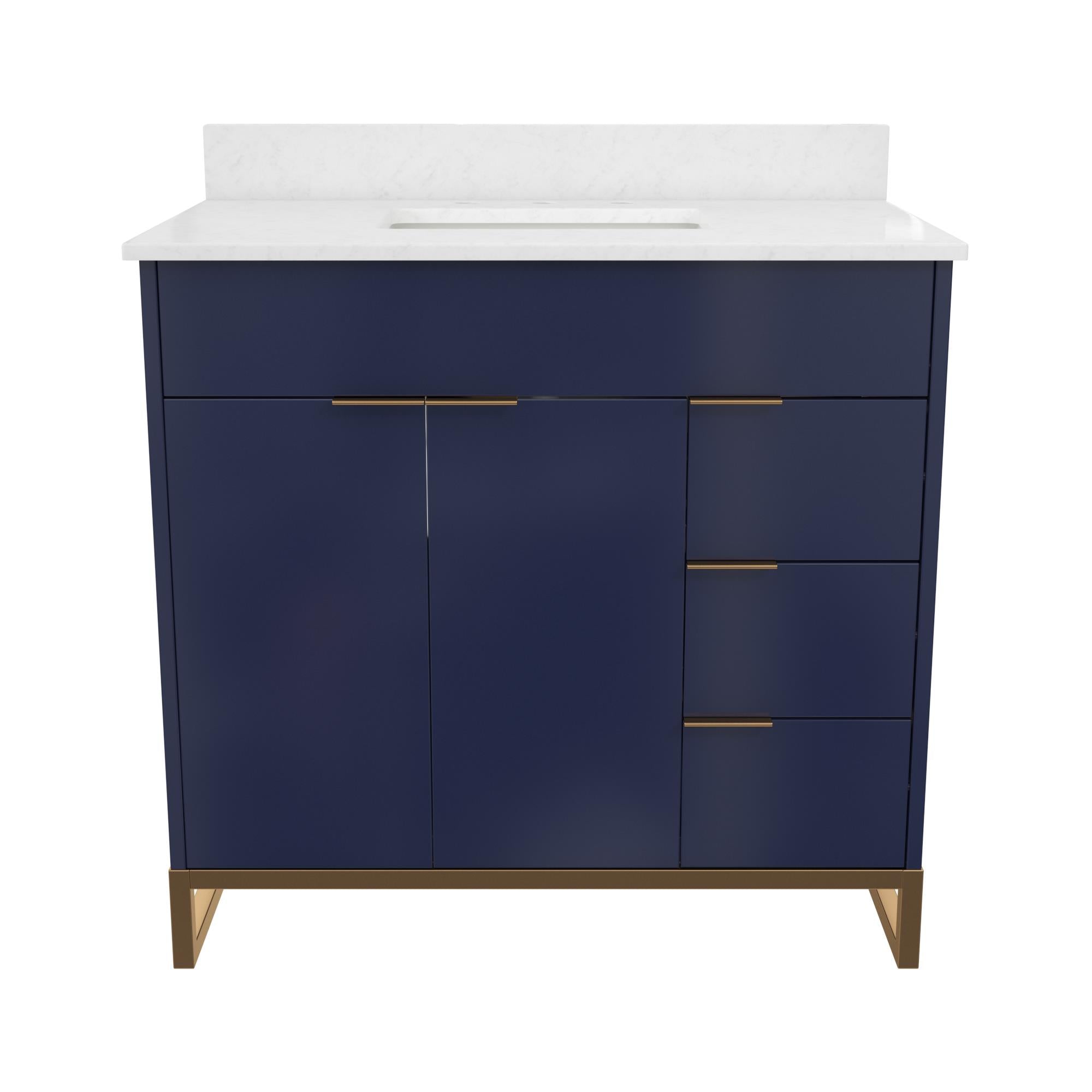 CosmoLiving Leona 36" Bathroom Vanity  - Navy - 36"