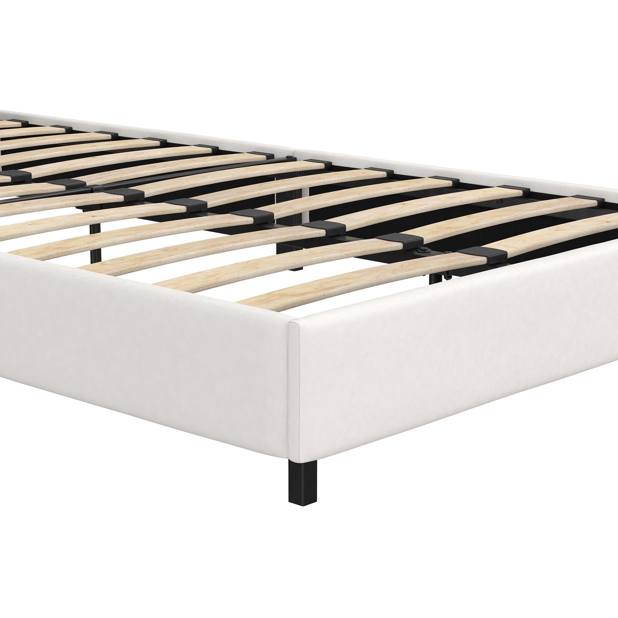 RealRooms Rio Upholstered Bed - White - Twin