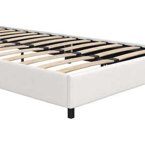 RealRooms Rio Upholstered Bed - White - Twin