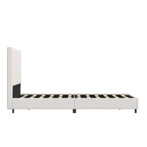 RealRooms Rio Upholstered Bed - White - Twin