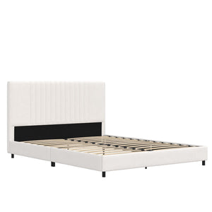 RealRooms Rio Upholstered Bed - White - Full