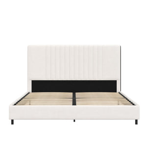 RealRooms Rio Upholstered Bed - White - Full