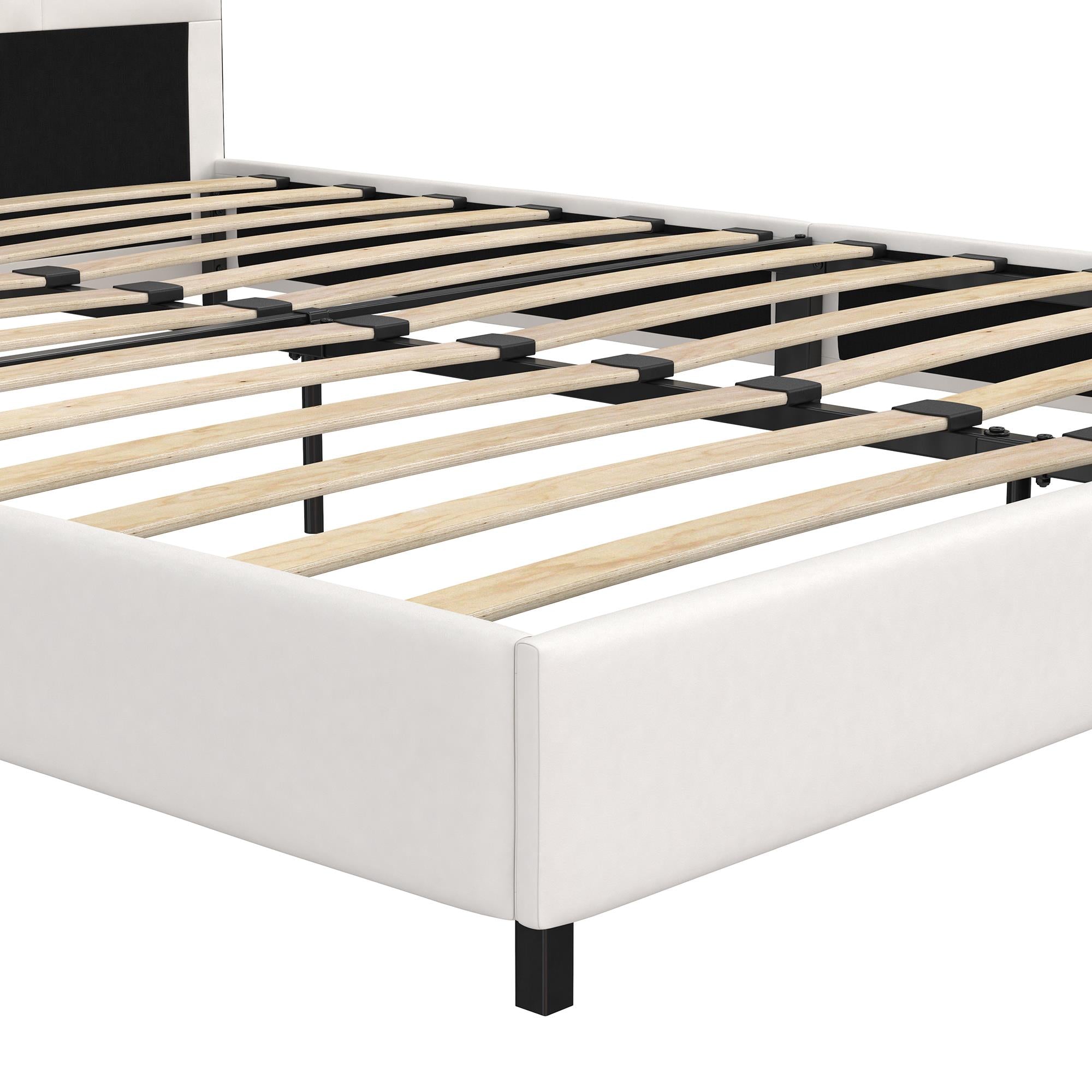 RealRooms Rio Upholstered Bed - White - Full