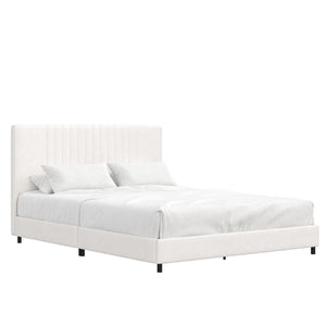 RealRooms Rio Upholstered Bed - White - Queen