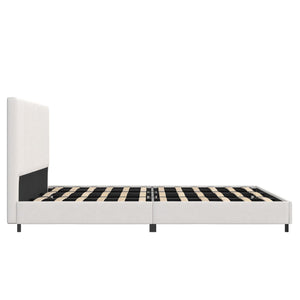 RealRooms Rio Upholstered Bed - White - King