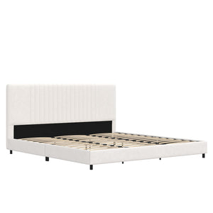 RealRooms Rio Upholstered Bed - White - King