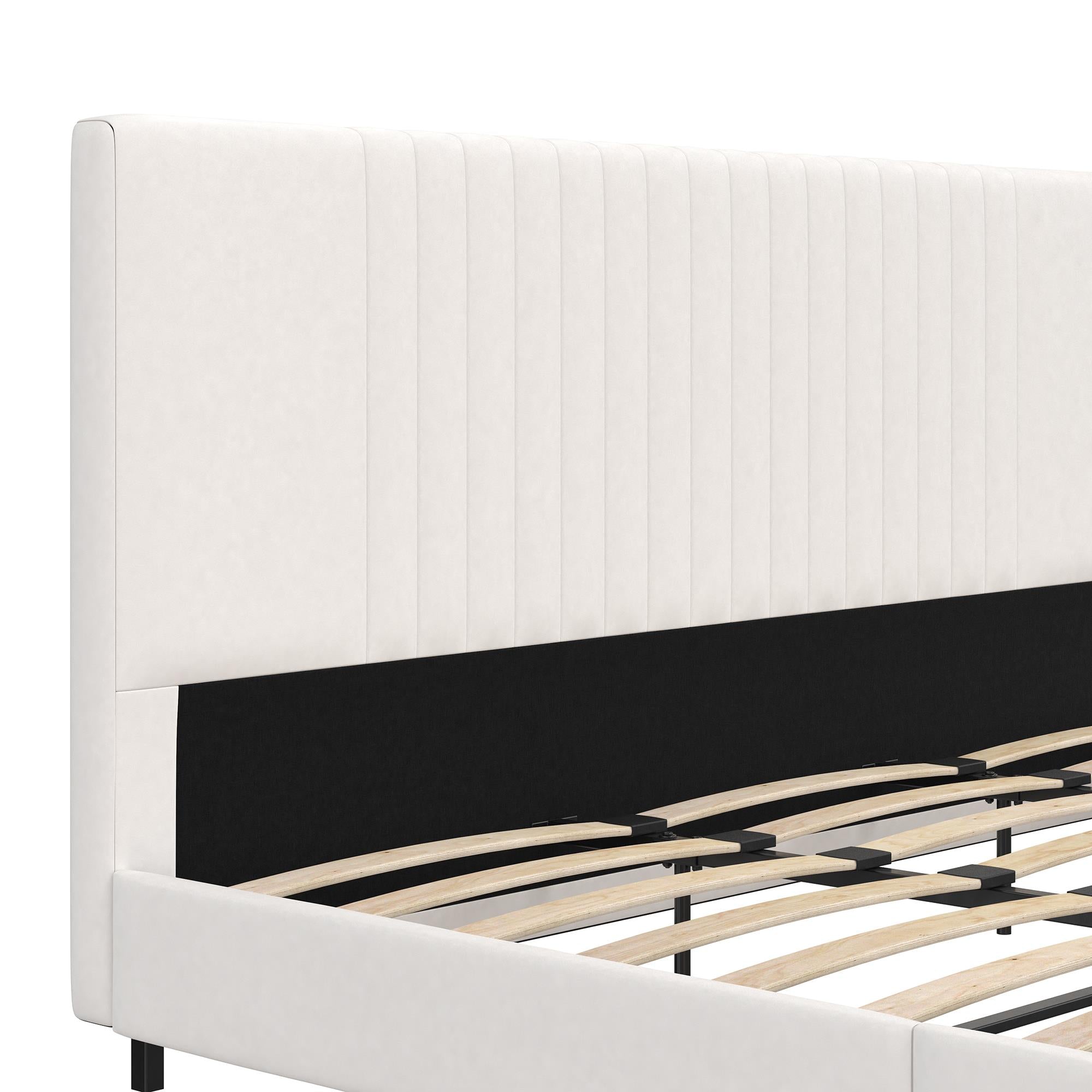 RealRooms Rio Upholstered Bed - White - King