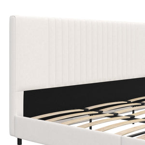 RealRooms Rio Upholstered Bed - White - King