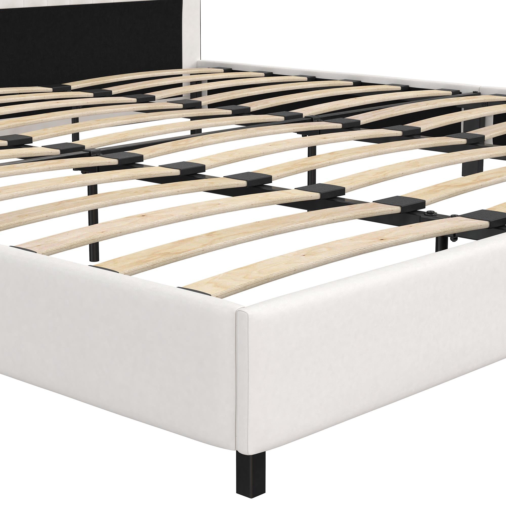 RealRooms Rio Upholstered Bed - White - King