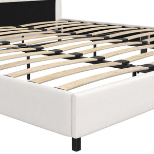 RealRooms Rio Upholstered Bed - White - King