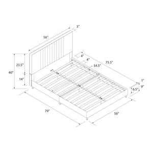 RealRooms Rio Upholstered Bed - White - Full
