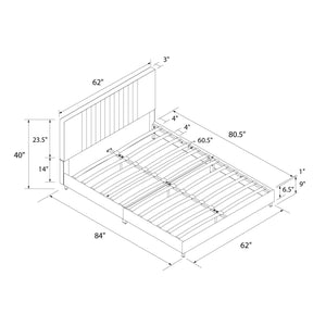 RealRooms Rio Upholstered Bed - White - Queen