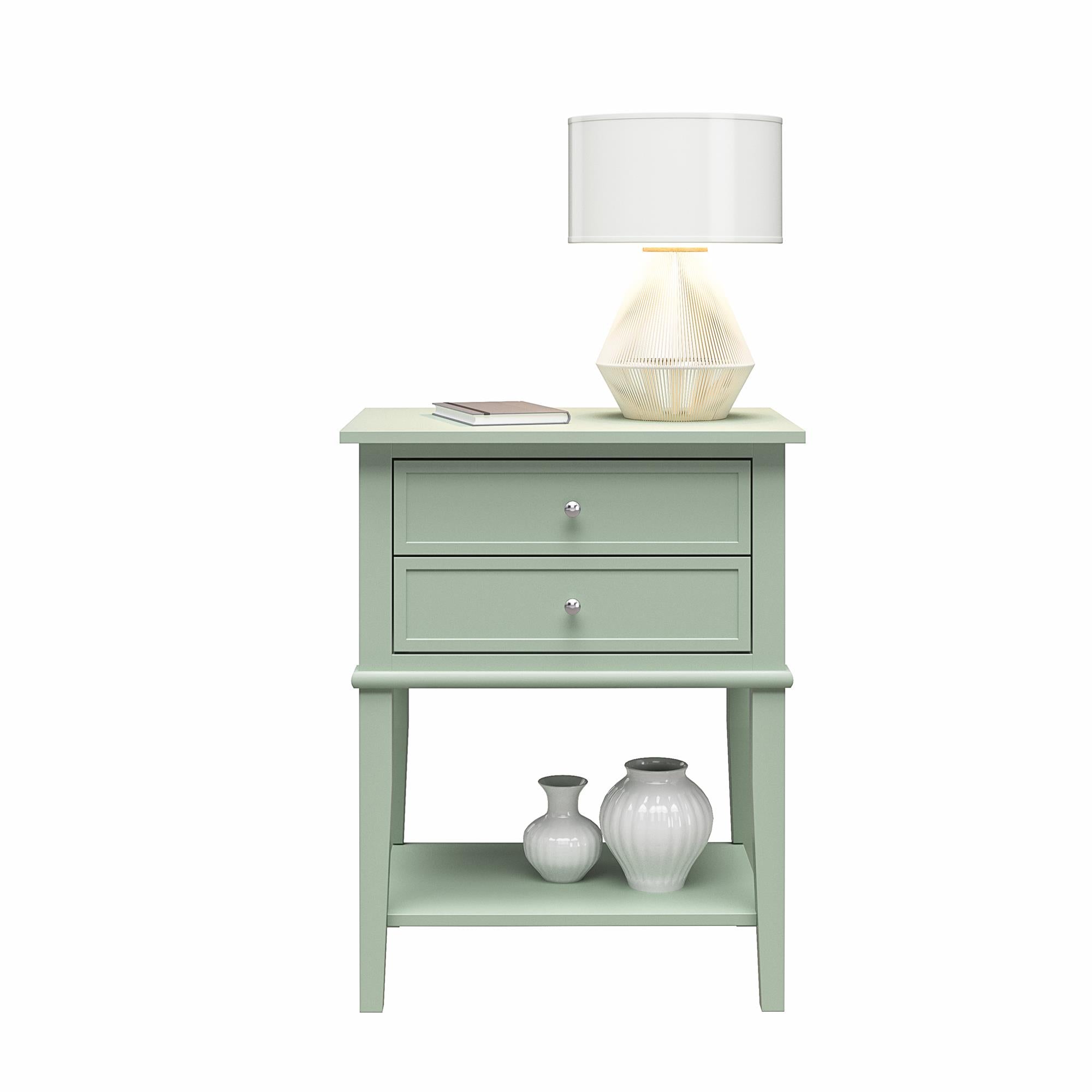Ameriwood Home Franklin Accent Table with 2 Drawers - Pale Green